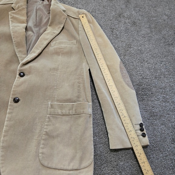 Vintage Sears The Mens Store Corduroy Blazer Jacket Mens‎ 44 Tall Tan - Picture 5 of 8